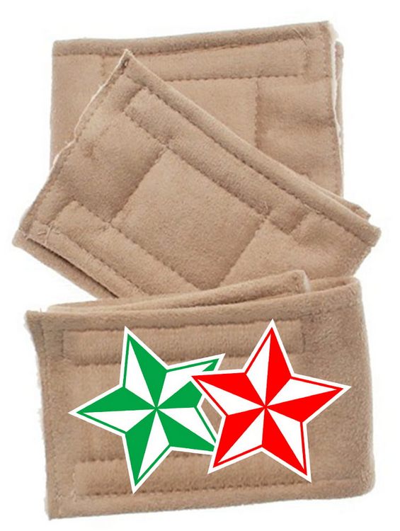 Peter Pads Tan 3 Pack 5 sizes with Design Double Holiday Stars